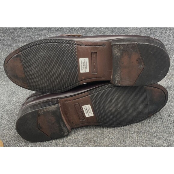 Bostonian Mens 10 M Burgundy Fringe Kiltie Buckle Loafer Leather Upper 27098 - Picture 10 of 13